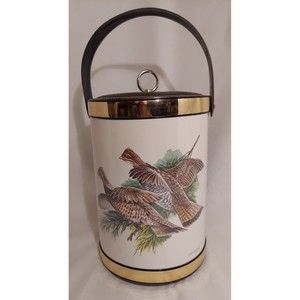 W. D. Gaither Grouse Ice Bucket Vintage game birds hunting lodge cabin man cave